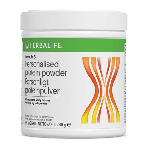 Herbalife protein powder - Herbalife Nutrition Recommends: Women should add up to 2 tablespoons (10g of protein) of Personalized Protein Powder to each Formula 1 shake, and men should add up to 3 tablespoons (15g of protein) to further support weight loss. 30-day money-back guarantee. This exclusively formulated product is only available through Herbalife Nutrition